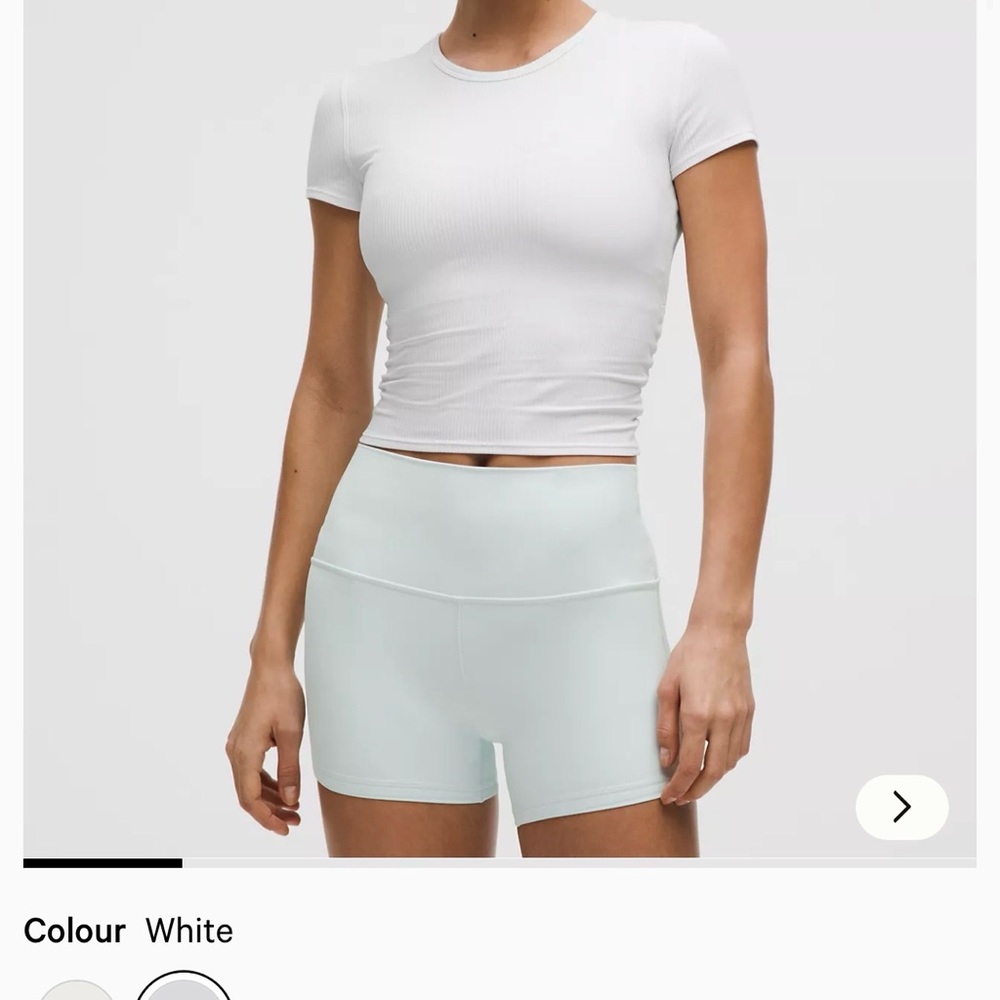 All It Takes Back-Twist Ribbed Short-Sleeve Shirt